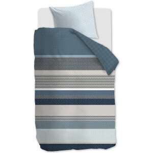 Beddinghouse Lennart dekbedovertrek - Eenpersoons - 140x200/220 - Blauw