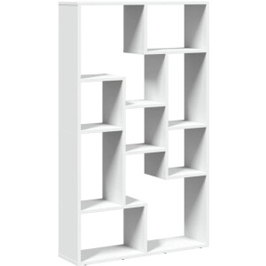 vidaXL - Boekenkast - 72x20x120,5 - cm - bewerkt - hout - wit