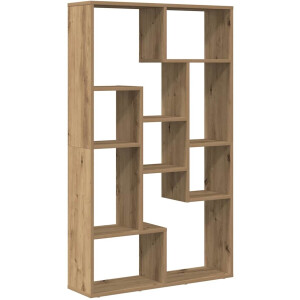 vidaXL - Boekenkast - 72x20x120,5 - cm - bewerkt - hout - artisanaal - eikenkleurig
