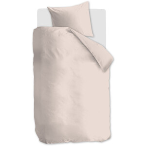 Ambiante Cotton Uni dekbedovertrek - Eenpersoons - 140 x 200/220 cm - Licht roze