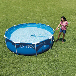 INTEX Oplaadbare Spa en Zwembadstofzuiger Wit en Lichtblauw PVC