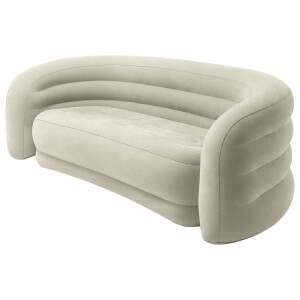 INTEX Gebogen Bank Grijs 229 x 109 x 81 cm PVC