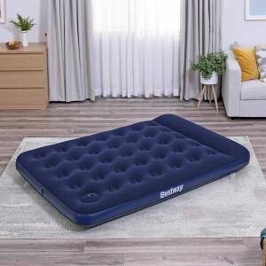 Best Way Luchtbed Blauw 191 x 137 x 28 cm Kunststof