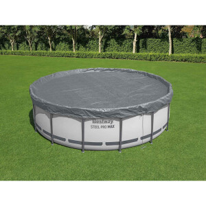 Bestway Zwembadcover Ø4,57 m Rond Polyester Grijs