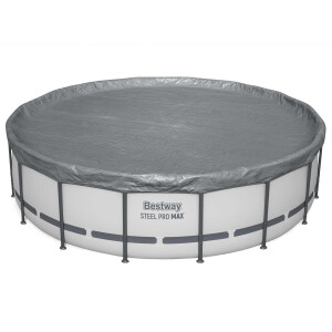 Bestway Zwembadcover Ø6,71 m Rond Polyester Grijs