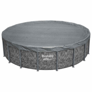 Bestway Zwembadcover Ø5,49 m Rond Polyester Grijs