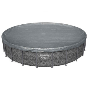 Bestway Zwembadcover Ø6,10 m Rond Polyester Grijs