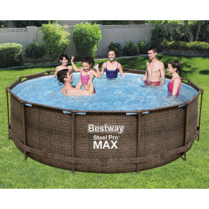 Bestway Steel Pro MAX Zwembadset Deluxe Series rond 366x100 cm
