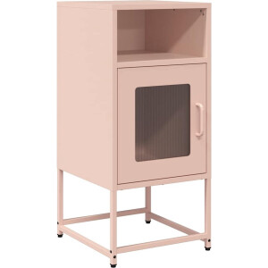 vidaXL - Nachtkastje - 36x39x78 - cm - koudgewalst - staal - roze
