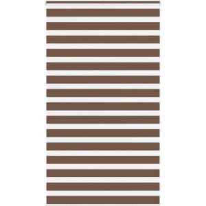 vidaXL - Zebra - rolgordijn - 135x200 - cm - stofbreedte - 130,9cm - polyester - bruin