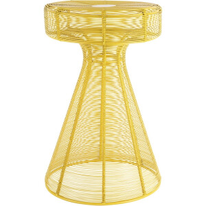 Leitmotiv - Bijzettafel Cuerda Corcho - Geel - 30,5x30,5x46,5 cm