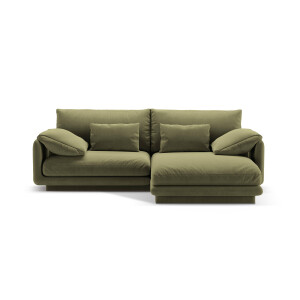 3-zits hoekbank Torino rechts velvet | Micadoni