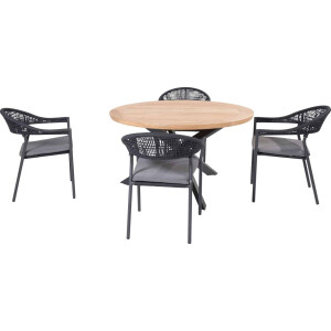 Taste Tuinset Sienna Prado Teak-Anthracite 130 cm