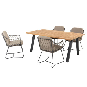 Taste by 4 Seasons Diningset Ambassador Prego 5-delig Teak 180 x 100 cm