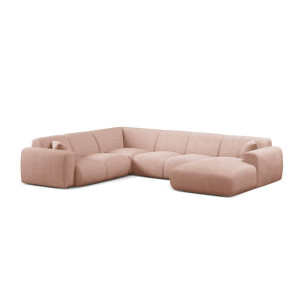 Modulaire hoekbank Molino links bouclé | Micadoni Home