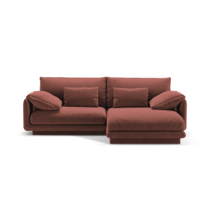 3-zits hoekbank Torino rechts velvet | Micadoni