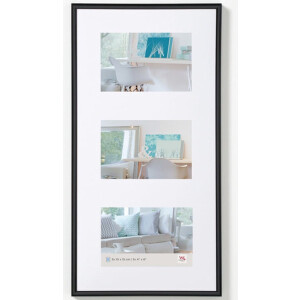 Walther New Lifestyle - Kunststof lijst - Fotoformaat 3x 10x15 cm - Zwart
