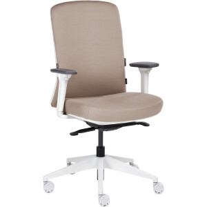 KAMILON - Bureaustoel - Taupe - Stof