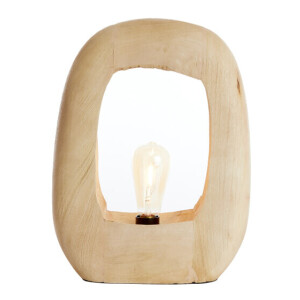 Light & Living Tafellamp 'Kelafo' Mangohout, 40cm, kleur Naturel