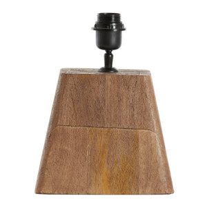 Light & Living Tafellamp 'Kardan' Hout, 19cm hoog, kleur Bruin (excl. kap)