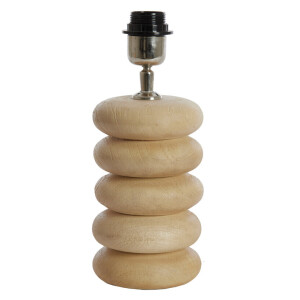 Light & Living Tafellamp 'Budongo' Mangohout, 21cm, kleur Naturel (excl. kap)