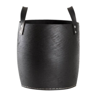 2e Halve Prijs Leen Bakker - Mand Ruben - 37xØ35 Cm - Rubber - Zwart