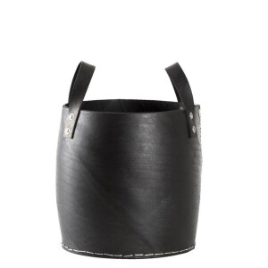 2e Halve Prijs Leen Bakker - Mand Ruben - 30xØ30 Cm - Rubber - Zwart