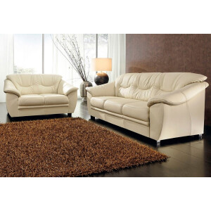 sit&more Zithoek Top Savona NatuurLEER (2-delig), bestaand uit elk een 2- en 3-zitsbank, binnenvering