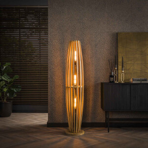 LifestyleFurn Vloerlamp 'Lori' Mangohout, 3-lamps