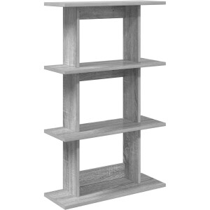 vidaXL - Wandplank - Muurmontage - Grijs - Sonoma - 56 - x - 20 - x - 90 - cm - Bewerkt - hout