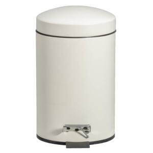 Leen Bakker - Pedaalemmer Pedro 3l - 27,5xØ16,8 Cm - Metaal - Beige - B27.5 Cm