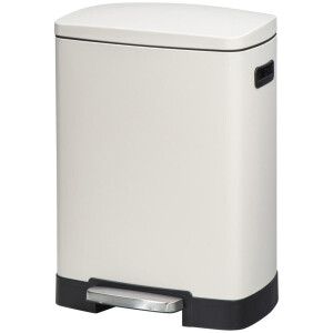 Leen Bakker - Pedaalemmer Paco - - 25L+15L - Metaal - Beige - 39x47.5x64.5 Cm