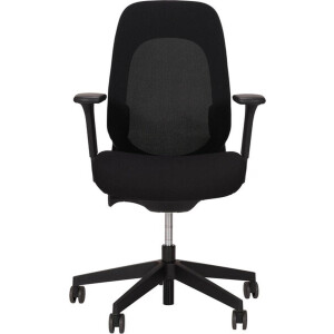 Bureaustoel Giroflex 40 - 4049 - Gaja Classic GA60999 - Voetkruis Kunststof - 3D Armleggers - Standaard Bekleding - Hoogte verstelbare lendensteun - Zwart