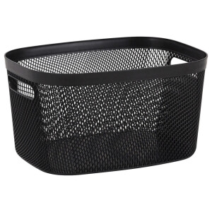 Leen Bakker - Opbergmand Mesh Antraciet - 7,2L - Polypropyleen - Grijs - 29x39x21 Cm