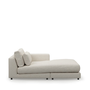 Stephen Chaise Longue Right, bouclé, simply white