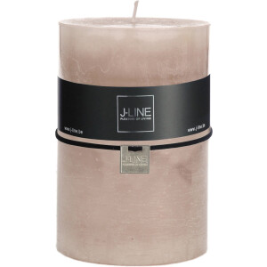 J-Line cilinderkaars Zand - lichtroze - extra large - 95U - 6 stuks