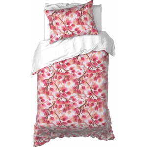 De Witte Lietaer Dekbedovertrek Ines Blushy Cheeks - 140 x 200/220 + 60 x 70 cm - Katoen Satijn