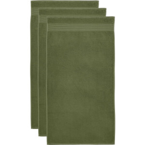Beddinghouse Care Cotton - Handdoek - 60x100 cm - Set van 3 - Olijfgroen