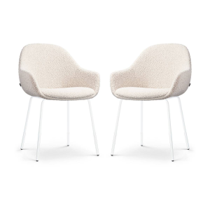 Set van 2 eetkamerstoelen Nora-Mae bouclé | Nolon