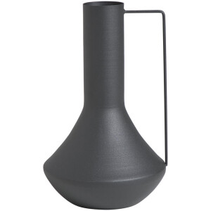 Leen Bakker - Vaas Maan - 35,2x21,8x7,2 Cm - Metaal - Zwart - 7.2x21.8x35.2 Cm