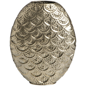 Leen Bakker - Vaas Florence Goudkleur - 35x27,5x9 Cm - Metaal - Goudkleurig