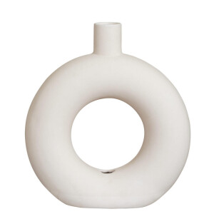 Leen Bakker - Vaas Lotus - Off-white - 33x30x10 Cm - Keramiek - Wit#Crème