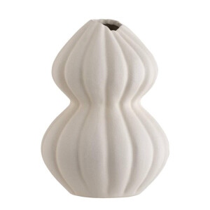 Leen Bakker - Vaas Sereen - Off-white - 26xØ18,5 Cm - Keramiek - Wit#Crème