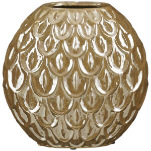 Leen Bakker - Vaas Quinn - 28x27x14 Cm - Keramiek - Bruin