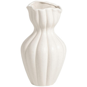 25% korting - Leen Bakker - Vaas Calle Off-white 25,5xØ13,8 Cm - Keramiek - Wit#Crème - H25.5 Cm