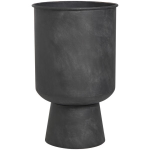 15% korting - Leen Bakker - Bloempot Miro - - 43xØ26,5 Cm - Metaal - Zwart