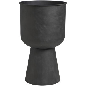 15% korting - Leen Bakker - Bloempot Miro - - 55xØ32 Cm - Metaal - Zwart