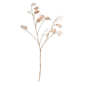 Leen Bakker - Kunstbloem Lunaria Spray Old - Oud - 92 Cm - Polyethyleen - Roze