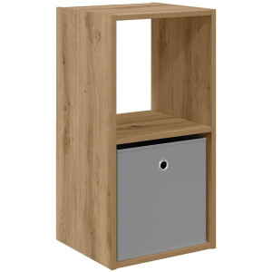 vidaXL - Nachtkastje - Artisan - Eiken - 35 - x - 32 - x - 68,5 - cm - Bewerkt - hout