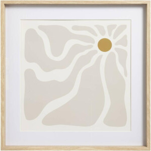 Leen Bakker - Fotolijst Goes - Naturel - 50x50 Cm - MDF/Glas - Beige